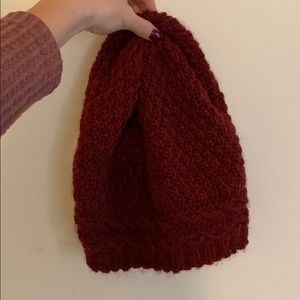 Dark maroon beanie